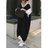 image:imagechouyatou Womens 2025 Sleeveless Midi Long Knitted Sweater Dress Casual Loose VNeck Sweater Vest DressBlack