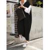 image:imagechouyatou Womens 2025 Sleeveless Midi Long Knitted Sweater Dress Casual Loose VNeck Sweater Vest DressBlack