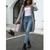 image:imagechouyatou Womens Button Down Hooded Long Cardigan Sweaters 2025 Fall Trendy Hoodie Sweater Outwear CoatGray