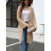 image:imagechouyatou Womens Button Down Hooded Long Cardigan Sweaters 2025 Fall Trendy Hoodie Sweater Outwear CoatKhaki