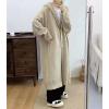 image:imagechouyatou Womens Casual Hooded Long Cardigan Sweaters Slouchy Oversized Knitted Duster Trench Coat Outerwear JacketApricot