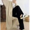 image:imagechouyatou Womens Casual Hooded Long Cardigan Sweaters Slouchy Oversized Knitted Duster Trench Coat Outerwear JacketApricot