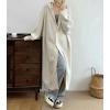 image:imagechouyatou Womens Casual Hooded Long Cardigan Sweaters Slouchy Oversized Knitted Duster Trench Coat Outerwear JacketBeige White