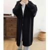 image:imagechouyatou Womens Casual Hooded Long Cardigan Sweaters Slouchy Oversized Knitted Duster Trench Coat Outerwear JacketBlack