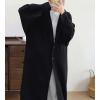 image:imagechouyatou Womens Casual Hooded Long Cardigan Sweaters Slouchy Oversized Knitted Duster Trench Coat Outerwear JacketBlack