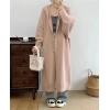 image:imagechouyatou Womens Casual Hooded Long Cardigan Sweaters Slouchy Oversized Knitted Duster Trench Coat Outerwear JacketPink