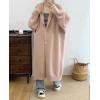 image:imagechouyatou Womens Casual Hooded Long Cardigan Sweaters Slouchy Oversized Knitted Duster Trench Coat Outerwear JacketPink