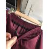 image:imagechouyatou Womens Elastic High Waist Velvet Skirt Cute Pleated A Line Flared Midi Tiered Skirt with BowknotBurgundy