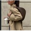 image:imagechouyatou Womens 2025 Fall Single Breasted Maxi Long Trench Coat Loose Cotton Business Casual OvercoatKhaki