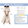 image:imagechouyatou Women Summer Puff Sleeve Button Down Shirt Dress Flowy Elegant Business Casual Midi Long DressRed