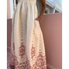 image:imagechouyatou Womens Sexy Spaghetti Strap Floral Printed Flowy Swing Bohemian Party Maxi Long Dress with PocketsPink