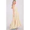 image:imagechouyatou Womens Summer Boho Flowy Spaghetti Strap Maxi Dress Smocked Back Casual Swing Beach SundressLight Khaki