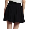 image:imagechouyatou Womens Double Waist Side Buttons Pleated SkirtBlack