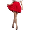 image:imagechouyatou Womens Double Waist Side Buttons Pleated SkirtRed