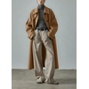 image:imagechouyatou Womens Business Casual Winter Wool Coat Single Breasted Long Sleeve Midi Long Trench Coat PeacoatCamel
