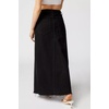 image:imagechouyatou Womens Sexy Front Slit High Waist ALine Midi Long Denim Jean SkirtBlack