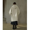 image:imagechouyatou Womens Winter Zip Up Wool Coat with Hood Casual Loose Midi Long Trench Pea Coat Wool Blend JacketApricot