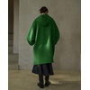 image:imagechouyatou Womens Winter Zip Up Wool Coat with Hood Casual Loose Midi Long Trench Pea Coat Wool Blend JacketGreen