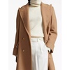image:imagechouyatou Womens Double Breasted Wool Coat Notch Lapel Business Casual Midi Long Winter OvercoatCamel