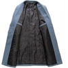 image:imagechouyatou Mens Single Breasted Notched Collar Wool Blend Herringbone Tweed Pea Coat OvercoatBlue