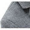image:imagechouyatou Mens Single Breasted Notched Collar Wool Blend Herringbone Tweed Pea Coat OvercoatGray