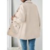 image:imagechouyatou Womens 2025 Winter Thicken Single Breasted Wool Coat Long Sleeve Dressy Trench CoatApricot