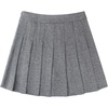 image:imagechouyatou Womens Simple High Waist All Around Pleated ALine SkirtGrey