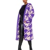 image:imagechouyatou Womens Furry Warm Color Block Houndstooth Printed Open Front Cardigan Knit Long Sweater CoatPurple