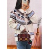 image:imagechouyatou Womens Fall Fluffy Fair Isle Cardigan Sweater Floral Button Down Chunky Knit Cardigan JacketApricot