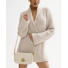 image:imagechouyatou Womens Shawl Lapel Business Casual Sweater Cardigan Double Breasted Knit Blazer Jacket CoatBeige