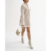 image:imagechouyatou Womens Shawl Lapel Business Casual Sweater Cardigan Double Breasted Knit Blazer Jacket CoatBeige