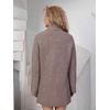 image:imagechouyatou Womens Shawl Lapel Business Casual Sweater Cardigan Double Breasted Knit Blazer Jacket CoatCoffee