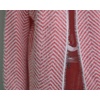 image:imagechouyatou Womens Winter Fuzzy Midi Long Cardigan Herringbone Striped Sweaters Open Front Trench Coat Outerwear JacketRed