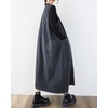 image:imagechouyatou Womens Elegant Denim Tank Dress Overall Loose Fit A Line Flare Pinafore Midi jumper Jean DressBlack Grey