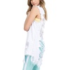 image:imagechoutyou Womens Casual Frayed Tassel Hem Ripped Holes Mid Long Denim Vest CoatWhite