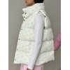 image:imagechouyatou Womens Floral Print Winter Quilted Puffer Vest Y2K Casual Loose Sleeveless Down Puffer JacketWhite Blue