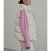 image:imagechouyatou Womens Floral Print Winter Quilted Puffer Vest Y2K Casual Loose Sleeveless Down Puffer JacketWhite Pink
