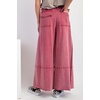 image:imagechouyatou Womens Boyfriend Baggy Cargo Pants Elastic Waist Wide Leg Palazzo Pants with PocketsRose Red