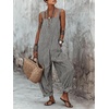 image:imagechouyatou Womens Casual Striped Suspender Strap Overalls Y2k Baggy Wide Leg Jumpsuit Loose Fit Romper Overall PantsBlack
