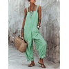 image:imagechouyatou Womens Casual Striped Suspender Strap Overalls Y2k Baggy Wide Leg Jumpsuit Loose Fit Romper Overall PantsGreen