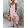 image:imagechouyatou Womens Casual Striped Suspender Strap Overalls Y2k Baggy Wide Leg Jumpsuit Loose Fit Romper Overall PantsPink