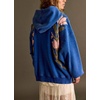 image:imagechouyatou Womens Y2k Floral Patchwork Pullover Hoodies Casual Oversized Sweatshirt Tops Contrast Color Hoodie JacketBlue