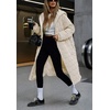 image:imageCHOUYATOU Womens 2026 Winter Lightweight Quilted Puffer Jacket Hooded Midi Long Puffer Coat OvercoatBeige