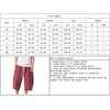 image:imagechouyatou Mens Loose Fit Comfy Linen Pull On Baggy Capri Harem Pants Large Wine Red
