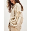 image:imagechouyatou Womens Casual Zip Up Hoodie Top Y2k Oversized Sweatshirt Jackets Spring Fall Hooded Trench Coat OuterwearBeige