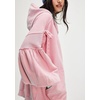 image:imagechouyatou Womens Casual Zip Up Hoodie Top Y2k Oversized Sweatshirt Jackets Spring Fall Hooded Trench Coat OuterwearPink
