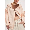 image:imagechouyatou Womens Casual Zip Up Hoodie Top Y2k Oversized Sweatshirt Jackets Spring Fall Hooded Trench Coat OuterwearRed