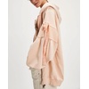 image:imagechouyatou Womens Casual Zip Up Hoodie Top Y2k Oversized Sweatshirt Jackets Spring Fall Hooded Trench Coat OuterwearSpring Blush