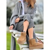 image:imagechouyatou Womens Fall Winter Oversized Wool Coat Side Split Open Front Maxi Long Trench Coat with BeltGrey