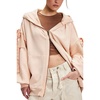 image:imagechouyatou Womens Casual Zip Up Hoodie Top Y2k Oversized Sweatshirt Jackets Spring Fall Hooded Trench Coat OuterwearSpring Blush